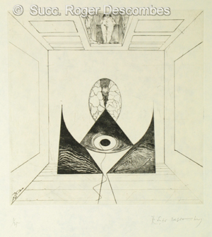 gravure technique mixte